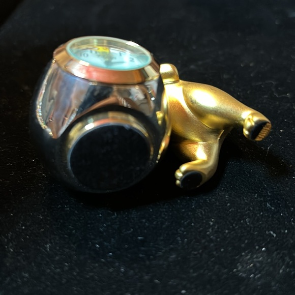 Elgin clock with gold tone cat watch a fish - Picture 4 of 13